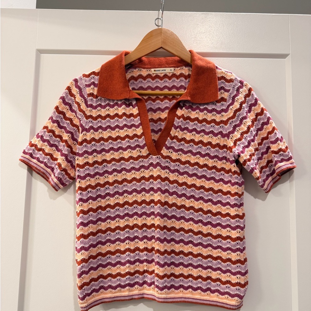 Marine Layer Multicolor Striped Blouse